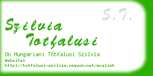 szilvia totfalusi business card